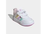 Sneaker ADIDAS SPORTSWEAR "TENSAUR SPORT 3.0 FÜR BABYS UND KLEINKINDER", Mädchen, Gr. 21, bunt (cloud weiß, semi flash aqua, bliss lila), Synthetik, Textil, Schuhe Sneaker, für Kinder, mit Klettverschluss