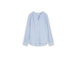 TOM TAILOR Damen Bluse aus Viskose, blau, Uni, Gr. 40