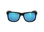 Ray-Ban Zonnebril Justin 4165 622/55 Rubber Zwart Blauw Mirror