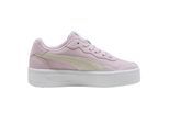 Puma - "Court Lally Skye" Sneaker für Damen, Leder, Plattform-Absatz (Rosa/Weiß)