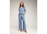 Set van overhemd con korte mouwen en elastische broek met zakken