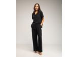 Set van overhemd con korte mouwen en elastische broek met zakken