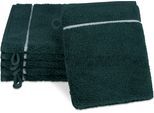 Waschhandschuh ROSS "Überkaro 9032", grün (moosgrün, weiß), B:12cm L:20cm, Frottier, Frottier, Handtücher, Waschhandschuh, 100% Baumwolle, made in Germany