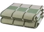 Handtücher ROSS "Three Stars 9042", grün (moosgrün), B:50cm L:100cm, Frottier, Frottier, Handtücher, Handtücher, 100% Baumwolle, made in Germany
