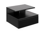 Livetastic Nachtschrank Actona Ashlan, Schwarz, Holzwerkstoff, 1 Schublade(n) Schubladen, 35x22.5x32 cm, Reach, Schlafzimmer, Nachttische
