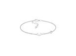 Armband ELLI "Halbmond und Mondstein 925 Silber vergoldet" Gr. 16, silber, Armbänder, Damen, 16cm,mit Steinen, Silber 925 (Sterlingsilber), Armband