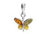 Kettenanhänger OSTSEE-SCHMUCK "Ostsee-Schmuck Anhänger Schmetterling Anhänger Schmetterling", weiß, Schmuckanhänger, Damen, 20 x 15mm, Silber 925 (Sterlingsilber), 1 g, Kettenanhänger