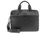 Messenger Bag JOOP "cardona pandion briefbag mhz", Herren, Gr. B/H/T: 40cm x 31cm x 10cm, schwarz, Leder, gepflegt, unifarben, Taschen