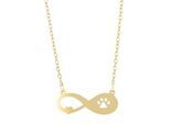 Kette ohne Anhänger ADELIA´S "Halskette – Ankerkette Unendlichkeitszeichen aus Edelstahl 43+5", gold, Halsketten, Damen, 48cm, Edelstahl, Perfekt zum Verschenken an besondere Menschen