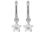 Kettenanhänger ADELIA´S "Anhänger – Stern Anhänger aus Edelstahl mit Strass Steinchen", silber, Schmuckanhänger, Damen, Edelstahl, Kettenanhänger, Ideal zum Verschenken – schlicht und stilvoll