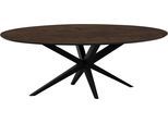 Esstisch OMG DESIGN "Wellington", braun (schwarz mango, schwarz, schwarz mango), B:275cm H:77cm T:130cm, Tische, Esstisch, Hochwertige Melamin-Tischplatte mit Metallgestell