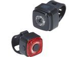 Fahrradbeleuchtung PROPHETE "LED Akku Beleuchtungs-Set 30/10 Lux", schwarz, Fahrradlampen
