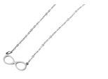 Kette ohne Anhänger ADELIA´S "Halskette mit Anhänger – Unendlichkeitszeichen aus Edelstahl", silber, Halsketten, Damen, 43cm, Edelstahl, Zum Verschenken – ideal zum einfach so