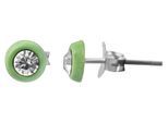 Paar Ohrhänger ADELIA´S "Ohrringe – Ohrstecker aus 925 Silber mit Strass Steinchen", Mädchen, Gr. Mädchen, Silber 925 (Sterlingsilber), grün (silber), Ohrringe, Zum Verschenken – passend für viele Anlässe