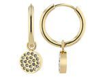 Kettenanhänger ADELIA´S "Anhänger – Gravuranhänger aus Edelstahl mit Strass Steinchen", gold, Schmuckanhänger, Damen, Edelstahl, Kettenanhänger, Ideal als Geschenk zum Geburtstag