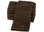 Gaestehandtuecher ROSS "Vita 4004", mokka, B:30cm L:50cm, Frottier, Obermaterial: 100% Baumwolle, Handtücher, Bestickung ROSS-Emblem