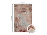 Teppich LUXOR LIVING "Rocco", rot, blau, B:200cm H:11mm L:310cm, Polyester, Teppiche, Teppich, Vintage-Look, verschiedene Designs, mit Fransen, Wohnzimmer