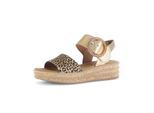 Plateausandaletten GABOR "Plateau Sandale", Damen, Gr. 36, beige, Schuhe