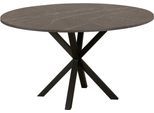 Esstisch OMG DESIGN "Kent", pedra, schwarz, pedra, B:130cm H:77cm T:130cm, Tische, Esstisch, Hochwertige Melamin-Tischplatte mit Metallgestell