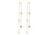 Kettenanhänger ADELIA´S "Anhänger – Stern Anhänger aus Edelstahl mit Strass Steinchen", gold, Schmuckanhänger, Damen, Edelstahl, Kettenanhänger, Perfekt als Geschenk zum einen besonderen Tag