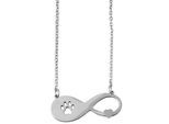 Kette ohne Anhänger ADELIA´S "Halskette – Ankerkette Unendlichkeitszeichen aus Edelstahl 43+5", silber, Halsketten, Damen, 48cm, Edelstahl, Ideal zum Verschenken – schlicht und stilvoll