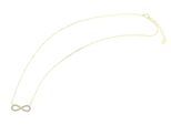 Kette ohne Anhänger ADELIA´S "Halskette mit Anhänger – Unendlichkeitszeichen aus 925 Silber", gold, Halsketten, Damen, 45cm, Silber 925 (Sterlingsilber), Eine schöne Geschenkidee für jeden Anlass