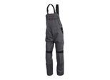 Latzhose KÜBLER "Latz", Gr. 46, EURO, grau (anthrazit, schwarz), Obermaterial: 65% Polyester PES. 35% Baumwolle CO., Hosen