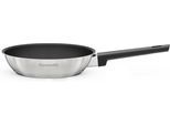 Bratpfanne HANSEATIC "SMART", silber (silberfarben, schwarz), B:21,7cm H:4,5cm L:38,3cm Ø:20cm, Pfannen, Bratpfanne, Pfanne mit Antihaftbeschichtung, für alle Herdarten, inkl. Induktion