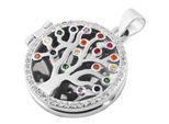 Medallionanhänger ADELIA´S "Anhänger – Lebensbaum Medaillon aus 925 Silber mit Zirkonia", silber, Schmuckanhänger, Damen, Silber 925 (Sterlingsilber), Perfekt als Geschenk zum einfach so