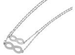 Kette ohne Anhänger ADELIA´S "Halskette mit Anhänger – Unendlichkeitszeichen aus Edelstahl", silber, Halsketten, Damen, 48cm, Edelstahl, Zum Verschenken – ideal zum Jubiläum