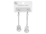 Kettenanhänger ADELIA´S "Anhänger – Lebensbaumanhänger aus Edelstahl mit Strass Steinchen", silber, Schmuckanhänger, Damen, Edelstahl, Kettenanhänger, Eine schöne Geschenkidee für jeden Anlass