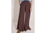 Stoffhose CECIL, Damen, Gr. XXL, Länge 30, braun cacao, Stoff, 100% Viskose, unifarben, loose fit lang, Hosen Stoffhose, mit Elastikbund