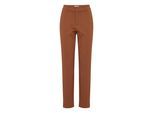 Chinohose PULZ JEANS "Chino PZBINDY", Damen, Gr. 38, N-Gr, braun (bison), Obermaterial: 53% Baumwolle CO. 44% Polyester PES. 3% Elasthan EL., Hosen Chinohose