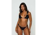 Triangel-Bikini-Top MODA MINX, Damen, Gr. XXL, schwarz, 82% Polyamid, 18% Elasthan, unifarben, Bikini-Oberteile, aus tollem Scrunch-Stoff
