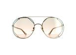 Chloe Round Dames Gold Green Gradient Ch0041s