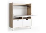 Vicco Sekretär, Sonoma Eiche, Holzwerkstoff, 6 Fächer, Rechteckig, 110x140x45 cm, Arbeitszimmer, Schreibtische, Sekretäre