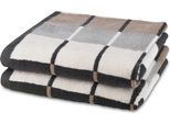 Handtücher ROSS "Three Stars 9042", grau (anthrazit), B:50cm L:100cm, Frottier, Frottier, Handtücher, 100% Baumwolle, made in Germany