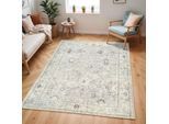 Teppich LIVABLISS "Davina", beige (grau), B:200cm H:7,87mm L:275cm, Polyester, Teppiche, Teppich, Exklusiver Designer-Teppich