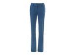 Stoffhose MADELEINE "Cordhose Schlanke Cordhose", Damen, Gr. 17, N + K Gr, blau (blaugrau), Obermaterial: 100% Baumwolle CO., Modern, Hosen Stoffhose