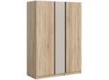 Livetastic , Sonoma Eiche, Kaschmir , Holzwerkstoff , Holzoptik , 2 Fächer , 130x183x53 cm , FSC MIX , Schlafzimmer, Kleiderschränke, Drehtürenschränke