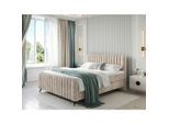 Livetastic , Naturfarben , Holz, Textil, Holzwerkstoff , H3 , 160x200 cm , Bettkasten, gepolstertes Kopfteil, Stoffauswahl, Topper durchgehend, in verschiedenen Größen erhältlich ,
