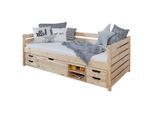 Livetastic , Naturfarben , Holz , Kiefer , massiv , 90x200 cm , für Rollrost geeignet ,