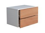 Livetastic , Weiß, Eichefarben , Holzwerkstoff , 2 Schublade(n) Schubladen , 45x30x32 cm , hängend ,