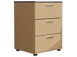 Livetastic , Anthrazit, Eichefarben , Holzwerkstoff , 3 Schublade(n) Schubladen , 46x59x42 cm ,