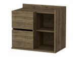 Livetastic , Walnussfarben , Holzwerkstoff , 60x53.2x35 cm , Schlafzimmer, Nachtkästchen