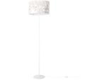 PACO HOME Stehlampe "Kuba 126", weiß, 1, Ø 38cm H: 144cm, Leuchten, Lampe Leselampe Kinderzimmer Deko Wohnzimmer Büro Lampenschirm Palme, Stehlampe