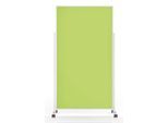 Magnetoplan mobile Moderationstafel VarioPin White, Hoch-/Querformat, 2-seitig nutzbar, B 1000 x H 1800 mm, Filz/Aluminium, grün/weiß