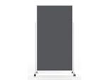 Magnetoplan mobile Moderationstafel VarioPin White, Hoch-/Querformat, 2-seitig nutzbar, B 1000 x H 1800 mm, Filz/Aluminium, grau/weiß