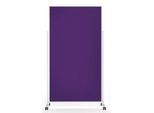Magnetoplan mobile Moderationstafel VarioPin White, Hoch-/Querformat, 2-seitig nutzbar, B 1000 x H 1800 mm, Filz/Aluminium, violett/weiß