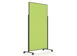 Magnetoplan mobile Moderationstafel VarioPin Black, Hoch-/Querformat, 2-seitig nutzbar, B 1000 x H 1800 mm, Filz/Aluminium, grün/schwarz